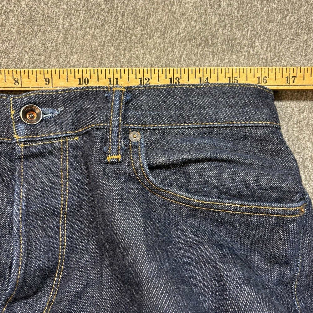 Todd Snyder Jeans Mens 32x30 Selvedge Blue Straight Slim Fit‎ Button Fly Indigo - Picture 7 of 16